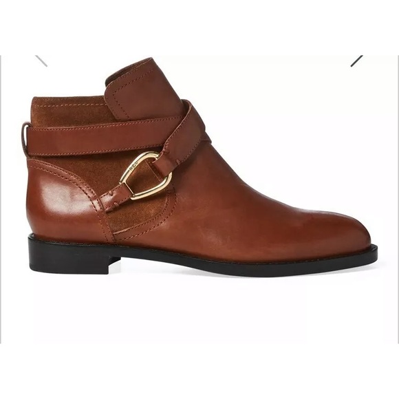 Ralph Lauren Hermione Booties NIB 5.5  Saddle Tan - Picture 3 of 4